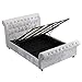 with Hydraulic Lift Queen Size Upholstered Storage Bed,Multifunctional Bed for Bedroom,with Noise-Free Metal Frame, Suitable for Bedroom, Apartment (Mattress Not Included)