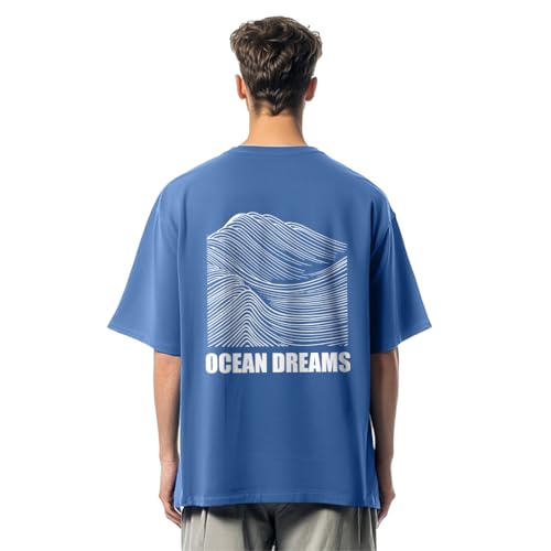 Image of Nobero Men's Oversized Graphic T-Shirt for Men | Soft Cotton | Drop Shoulder Relaxed Fit | Printed Casual Tshirt for Men