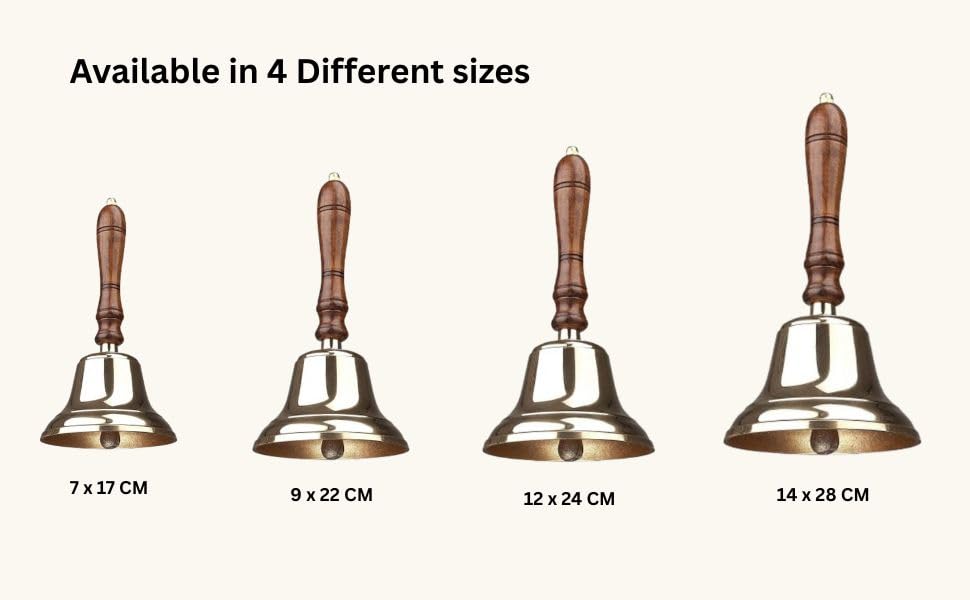 ACL Messingglocke Mit Holzgriff - Traditionelle Bar Glocke 14x28cm Für Gastronomie