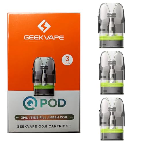GeekVape Q, Cartridge Sidefill, 3 ml, 0,8 Ohm, 3er Pack – Ansicht 1