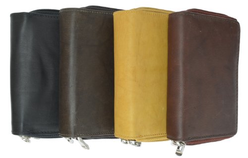 MARSHAL Double Zip Around Leather Wallet Organizer with Id Window4