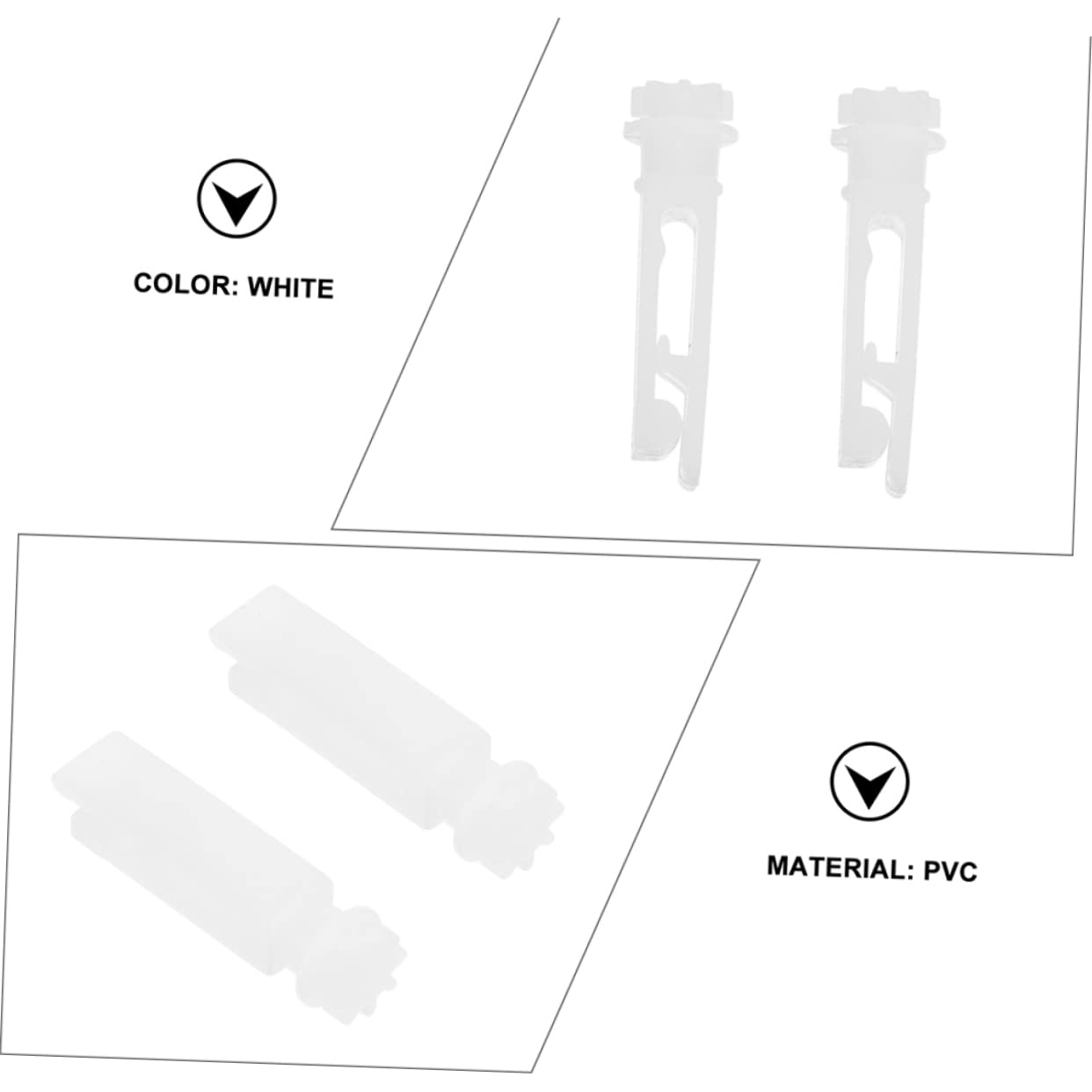 Cabilock 20pcs Vertical Blind Replacement Stems Easy Install Repairing Tools for Window Blinds High-Strength Carrier Parts Fit
