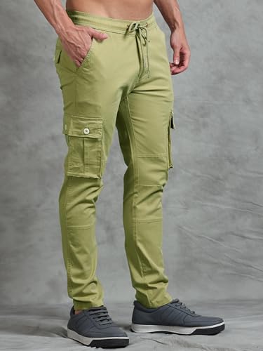 Image of Miraan Men's Regular Fit Mid Rise Cargo Pant