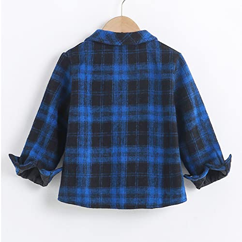 Toddler Boys Flannel Shirt Jackets Plaid Tartan Shirt Long Sleeve Lapel Button Down Fall Coat Winter Baby Girl Clothes3