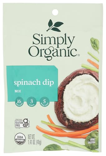 Simply Organic Spinach Dip Mix, Certified Organic...