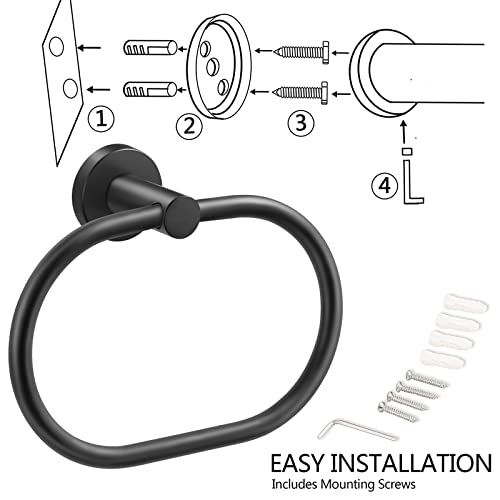Garini Towel Ring Matte Black thumb #6
