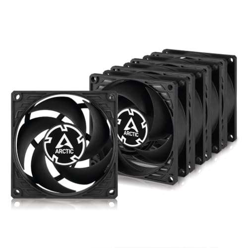 ARCTIC P8 PWM PST (5 Pezzi) - 80 mm Ventola PC, PWM Sharing Technology, Pressione Statica, Connessione PST, VelocitĂ 200-3000 RPM, 0,3 Sone - Nero