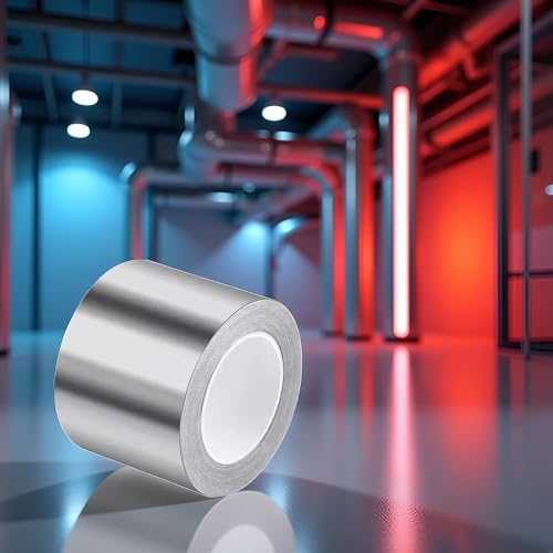 Image of Sliver Aluminum Foil Tapes High Temperature,Premium Silver Aluminum Tape, Foil Tapes,Heavy Duty Duct Tape for Heat Insulation, HVAC, Dryer Vents, Wrap Pipe Duct Tape