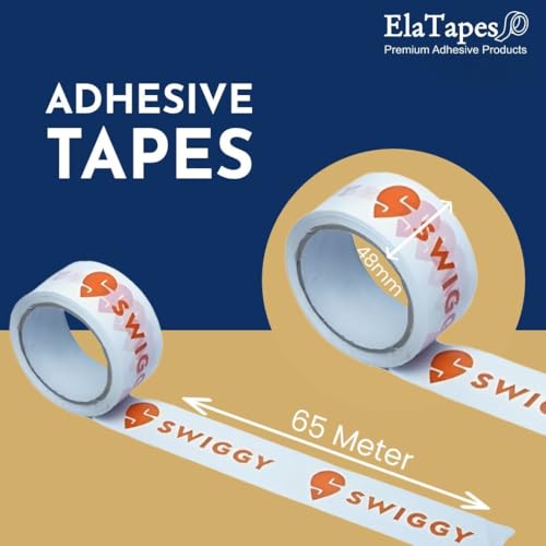 Image of Swiggy Food Packing Tape (2 Inch X 65 Meter in | Pack of 6