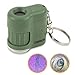 Carson MicroMini 20x LED Lighted Pocket Microscope with Built-in UV and LED Flashlight - Green