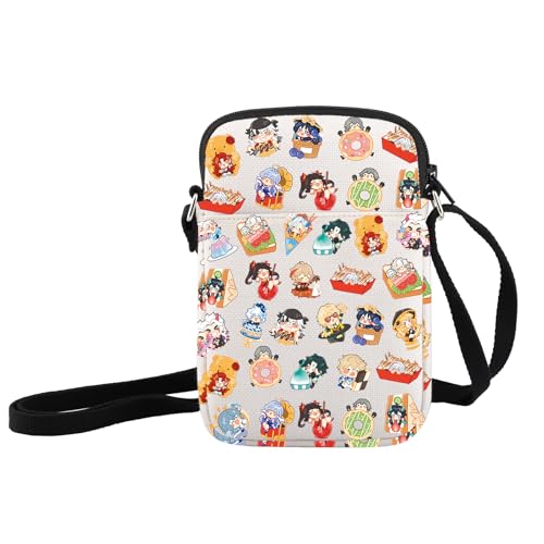 JXGZSO Anime inspired Crossbody Bag Genshin Fans Gift Anime Gaming Crossbody Purse Gamed Themed Bag