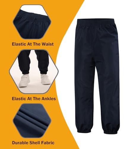 Kids Rain Suit Boys Girls Raincoat Jacket and Pants Set Lightweight Waterproof Windbreakers Rain Gear4