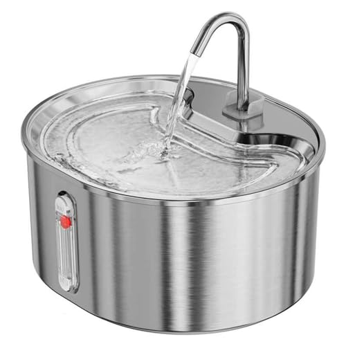 Cat Water Fountain 3L,Stainless Steel Pet Water Fountain with Water Level Window, Automatic Pet Dispenser with Quiet Pump,Ideal for Cats and Dogs - image 8