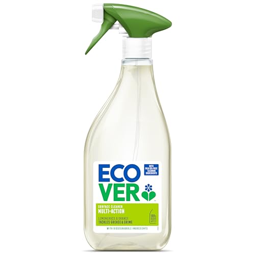Ecover All Purpose Cleaner Spray, Multi Action Surface Cleaner, Lemongrass & Orange Scent, Pack of 1, 1 x 500ml