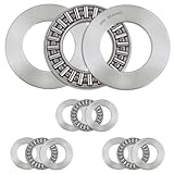 XIKE 4 Set AXK3552+2AS Bearings 35x52x2+2mm, Needle Roller Thrust Bearings Component and Washers Up and Down.