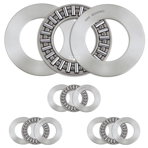 XIKE 4 Set AXK3552+2AS Bearings 35x52x2+2mm, Needle Roller Thrust Bearings Component and Washers Up and Down.