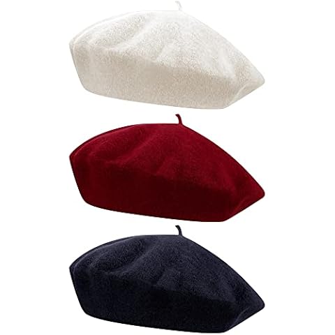 3-Piece French Style Beret Hat Set for Women and Girls Cover