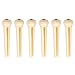 6PCS Acoustic Guitar ABS Plastic Bridge Pins, Ivory With Black Dot