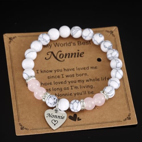 HUTIMY Nonnie Gift for Women from Grandkids Grandma Birthday Mothers Day Best Nonnie Bracelet3