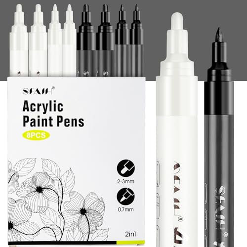 Image of SFAIH Acrylic Paint Markers, 2-3MM Medium Tip & 0.7MM Extra Fine