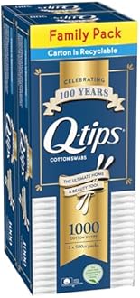 Q-tips Cotton Swabs, 500 Count (Pack of 2)