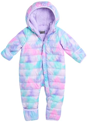 Image of Eddie Bauer Infants' Snowsuit - Heavyweight Quilted Bodysuit - Outerwear Footed Jumpsuit Coveralls for Baby Boys/Girls, 0-18M, Size 0-3 Months, Pastel Lilac
