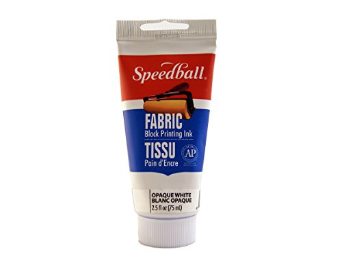 Speedball Fabric Block Printing Ink, 2.5-Ounce, Opaque White