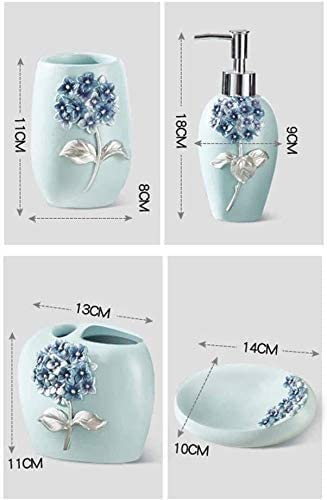 Juego de baño de cerámica creativa de 5 piezas elegante para hoteles con estilo 3
