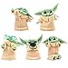 BKJJ Mini Figurine Baby Yoda Cake Topper Baby Yoda Action Figure per Bambini Decorazione della Torta Forniture per Festa di Compleanno Figure Doll di Modelli 5 Pezzi