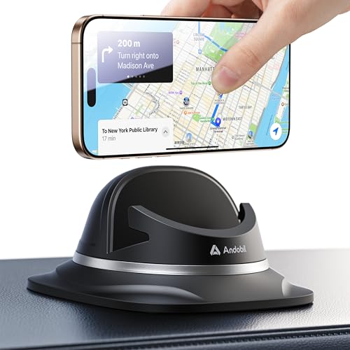 andobil Handyhalterung Auto Handyhalterung [ 2024 Einfach zu Benutzen ] Handy Halterung Auto Armaturenbrett Kfz Handyhalter Autohalterung für iPhone 16/15/14/13/12/11 Pro Max Samsung S24 Ultra S23