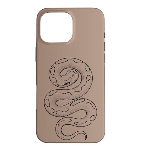 Ball Python Collector Snake Line Art - �u���E�� �X�}�z�P�[�X iPhone 16 Pro Max �p