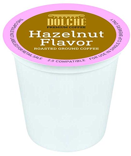 Dolche Premium Coffee – 2.0 Compatible Single Serve Cups (Hazelnut, 80)