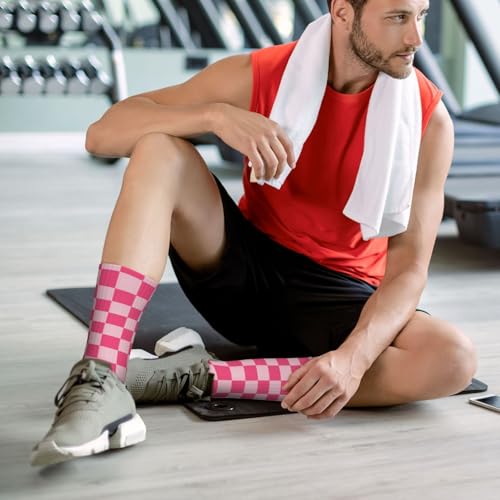 Image of Checkered Socks, Cute Socks for Women for Travel, Running, Daily