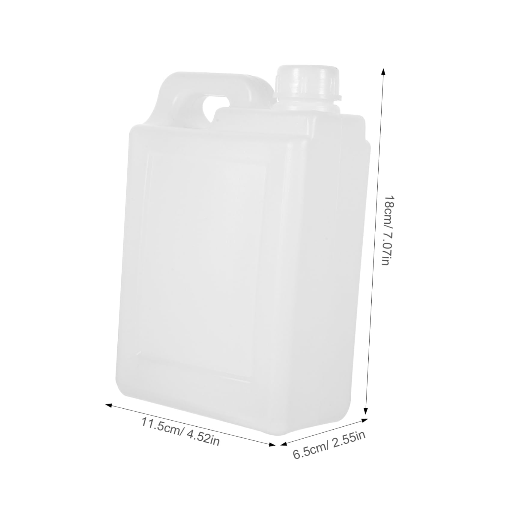 SOLUSTRE 1l Plastic Flat Bottle Chemical Storage Jugs Reusable Liquid Containers for Water Oil Sample Bulk