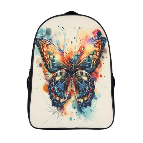 Sac à dos d'école papillon pour le primaire et les sorties décontractées