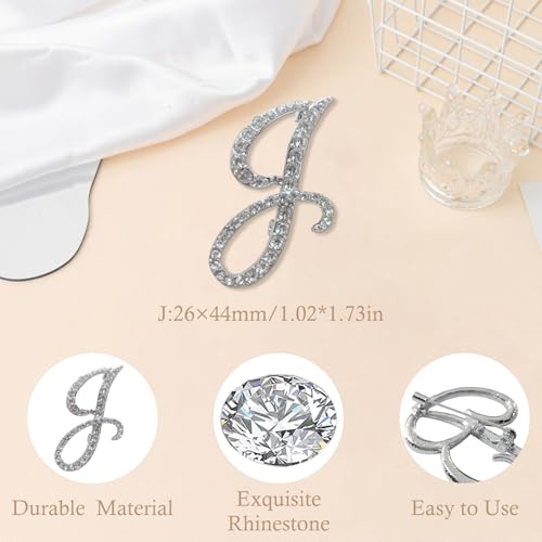 Image of Rhinestone Initial Brooch Pin for Women, Alphabet Gold Letter Brooch A-Z with Crystal, Metal Pin for Hat Bag Dress Suit Accessory for Men