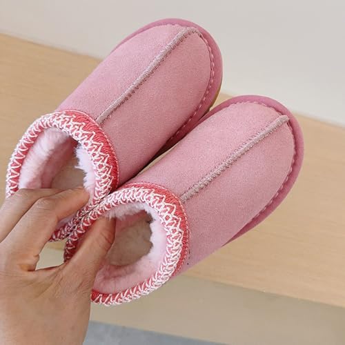 Fashion Winter Plush Platform Boots Little Kids Ankle Boots Toddler Kids Wool Lined Slippers Girls Boys Outdoor Warm Indoor Home Anti-slip Trendy Mini Boots2