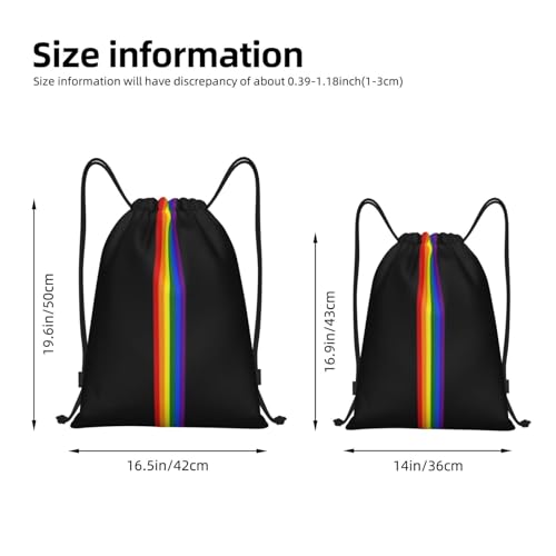 Rainbow Pride LGBT Drawstring Backpack Bag Sport Gym Dance Beach Travel Sackpack for Women Men4