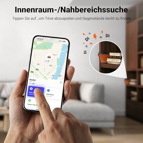UGREEN FineTrack Slim kompatibel mit Apple Find My (nur iOS), Bluetooth Tracker, IP68 Wasserdicht, wiederaufladbarer Geldbörsenfinder, SmartTag Tracker Karte für Wallet, Reisepässe, Gepäck