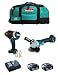 Produktbild Kit MAKITA MK214 (Schlagschrauber DTW1002 + Mini-Winkelschleifer DGA504 + 2 Batterien 5,0 Ah + Ladegerät + LXT600)
