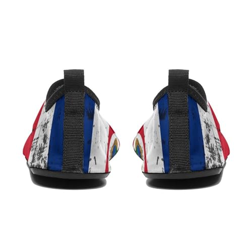 GeRRiT Retro Costa Rica Flag Water Shoes for Women Men Quick-Dry Aqua Socks Swim Beach Barefoot Yoga Surf Pool Camping3