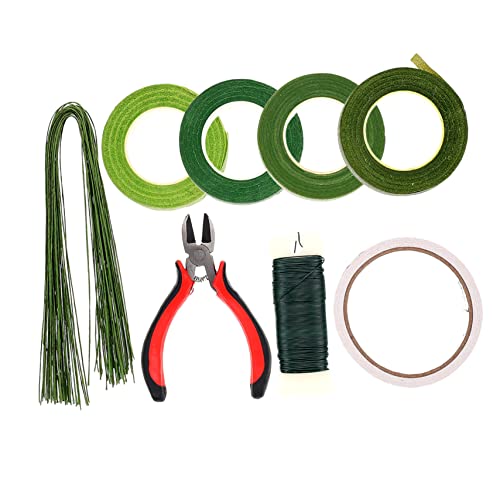 MUELODSIC DIY Flower Making Wires Tape Green Artificial Lily Flowers Stems for Decorative Arrangement