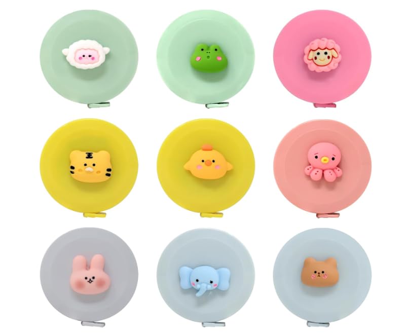 Image of HAPPY KIDS Cute Cartoon Measuring Tape for Kids & Tailoring (150 cm / 60 Inch) | Soft Measuring Scale with Animal Design | Portable Sewing & Body Measurement Tape RANDOM DESIGN 2 PC