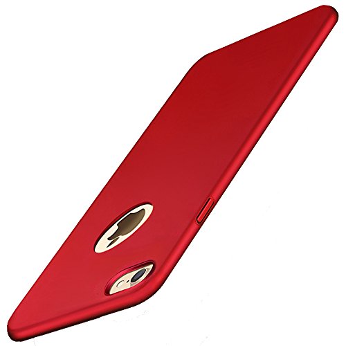 anccer Funda iPhone 8 [Serie Colorida] [Ultra-Delgado] [Ligera] Anti-rasguños Estuche para Carcasa iPhone 8 (Rojo-Liso)