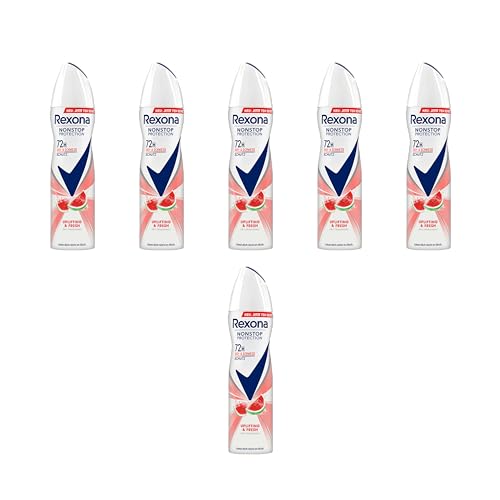 6x Rexona Nonstop Protection Deospray Uplifting & Fresh Anti Transpirant mit 72 Stunden Schutz vor Schweiß und Körpergeruch 150 ml