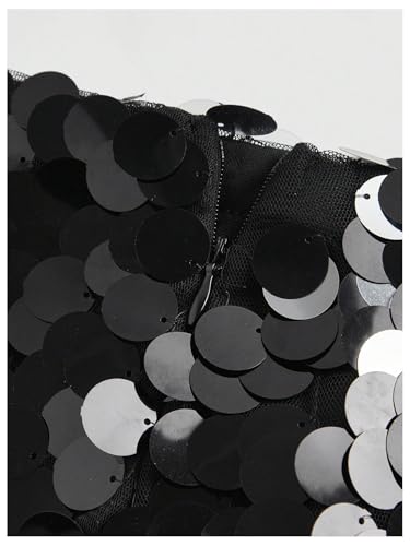 MakeMeChic Women's Plus Size Sequin Sparkly Skirt Stretch Bodycon Party Short Skirts Clubwear4