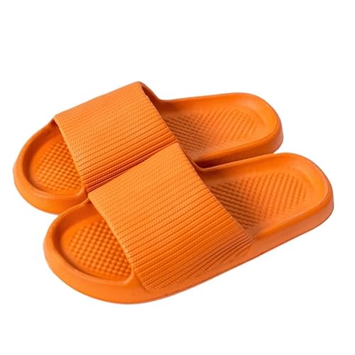Slippers Comfort Lightweight Slippers for Women and Men,House Slippers Shower Shoes Indoor Slides Bathroom Sandals, Easy to Clean Summer Sandals(Orange,40-41)