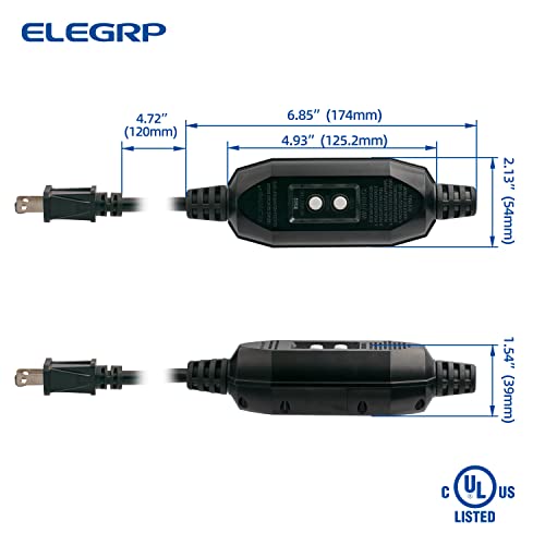 image for ELEGRP G1215CM2 G20CMR Patented Auto-Monitoring GFCI Replacement Plug 