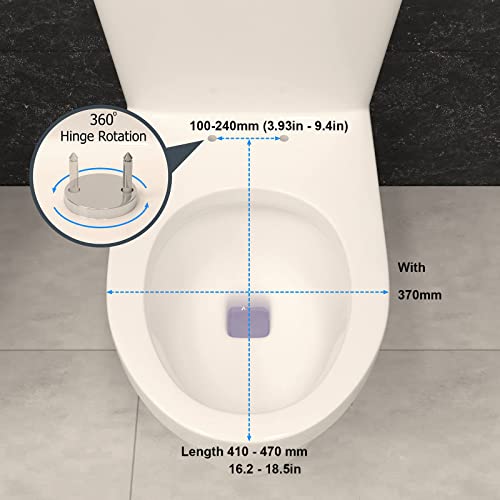 Siège de toilette durable en forme ovale avec fixation supérieure - 3