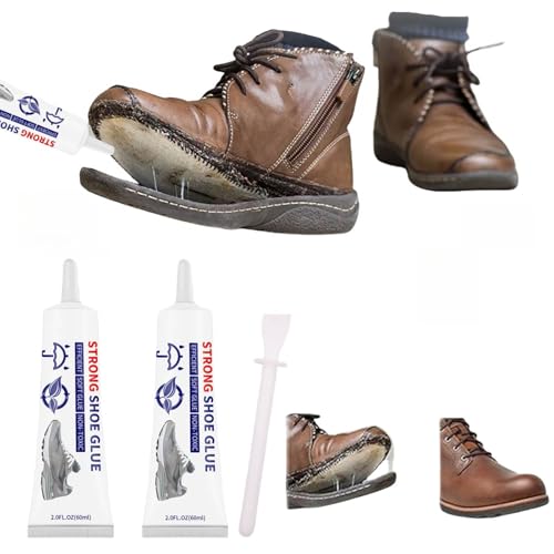 BAOSROY Pegamento Fuerte Zapatos,2pcs Pegamento Zapatos,Impermeable Pegamento para Zapatos,Pegamento Zapatos Suela,Pegamento Reparación Zapatos,Transparente Pegamento Calzado,para Reparación